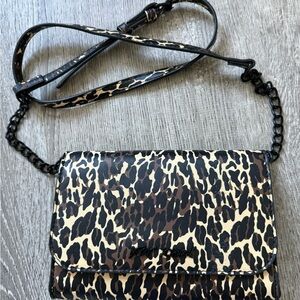Betsey Johnson Leopard Print Crossbody Bag